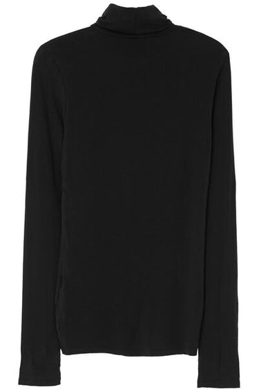 Long Sleeve Viscose Polo Neck Top