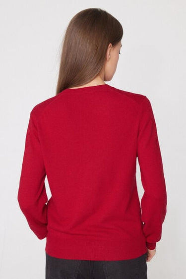 Long Sleeve Round-Neckline Heavy Sweater with Wool