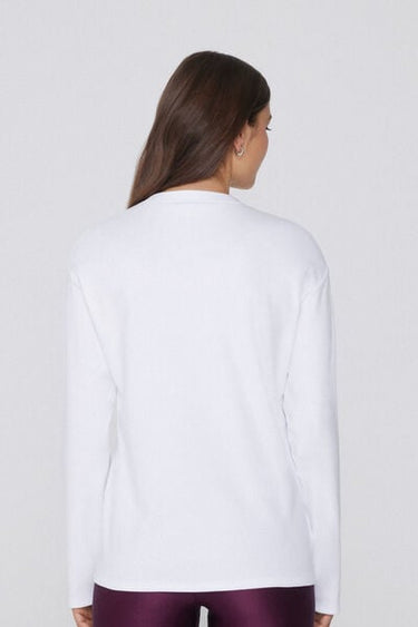 Medium Weight 100% Cotton Long Sleeve T-shirt with a Round Neckline