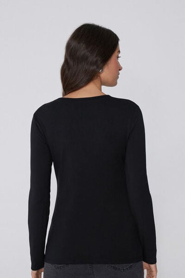 Cotton and Thermal Modal Rounded Neck Top