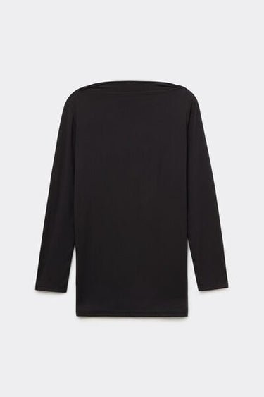 Long Sleeve Top with Boat Neck