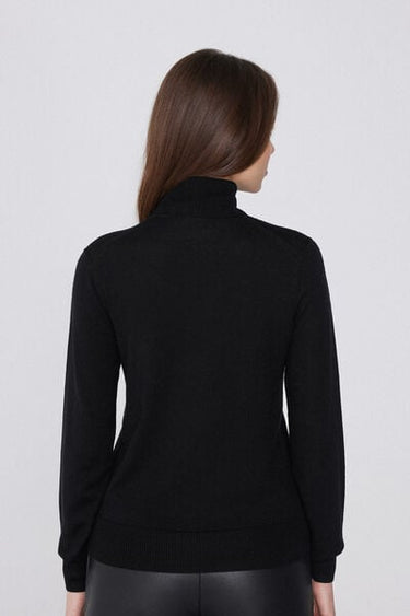 100% Merino Wool Thick Polo Neck Jumper