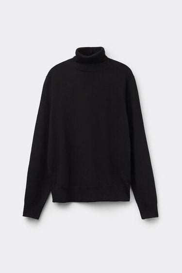 100% Merino Wool Thick Polo Neck Jumper