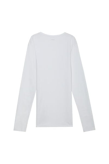 Organic Stretch Cotton Top with Long Sleeves and a Round Neck