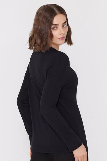 Long Sleeve Oversized Viscose Top