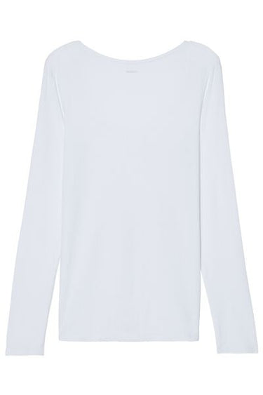 Long Sleeve Viscose Scoop Neck Top