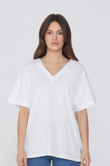 100% Cotton V-Neck T-Shirt