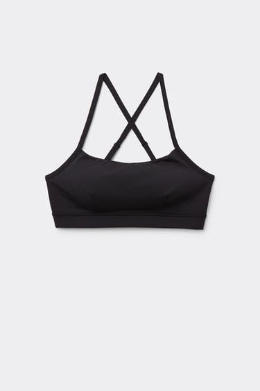 Spaghetti Shoulder Strap Padded Short Sport Top