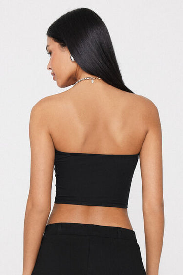 Microfibre Bandeau Crop Top