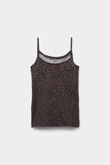 Round-Neck Camisole in Stretch Cotton