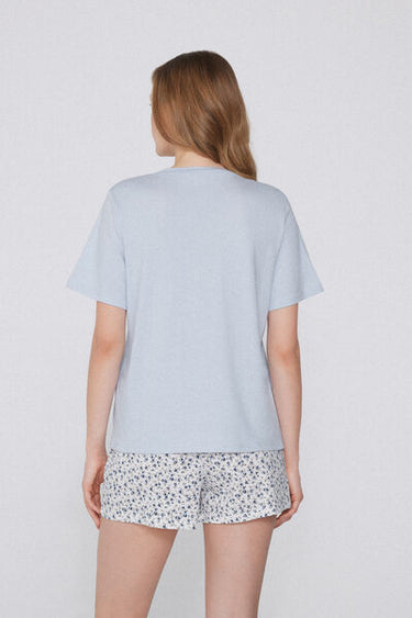 Short Cotton Pyjamas with Patch
