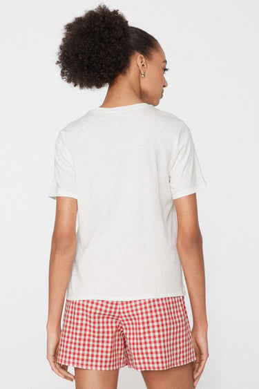 Apple and Check Print Short Cotton Pyjamas