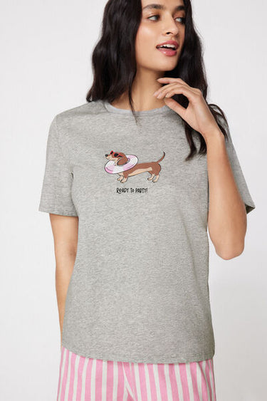 Dachshund Print Short Cotton Pyjamas