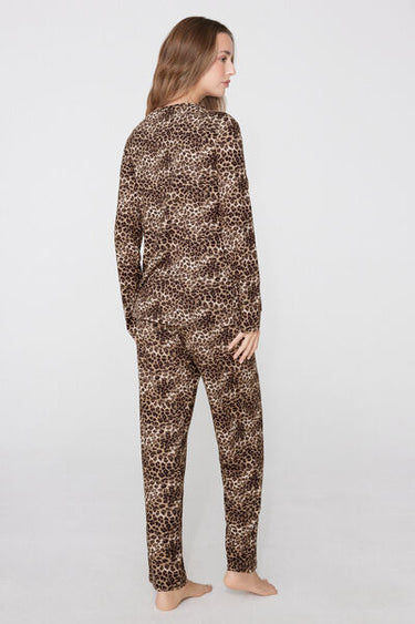 Long Animal Print Viscose Pyjamas