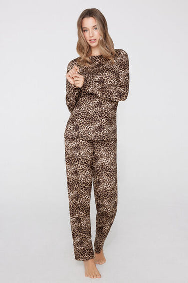 Long Animal Print Viscose Pyjamas