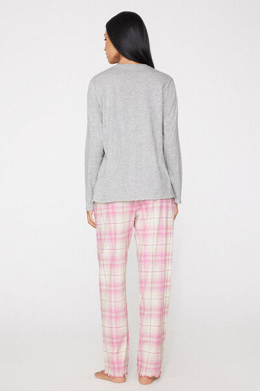 Teddy Print Long Cotton Pyjamas