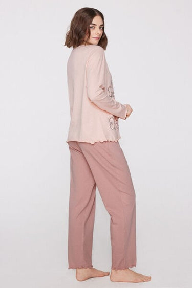 Dog Print Long Cotton Pyjamas