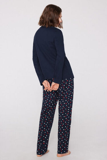 Ladybug Print Cotton Long Pyjamas