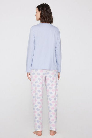 Cloud Print Cotton Long Pyjamas