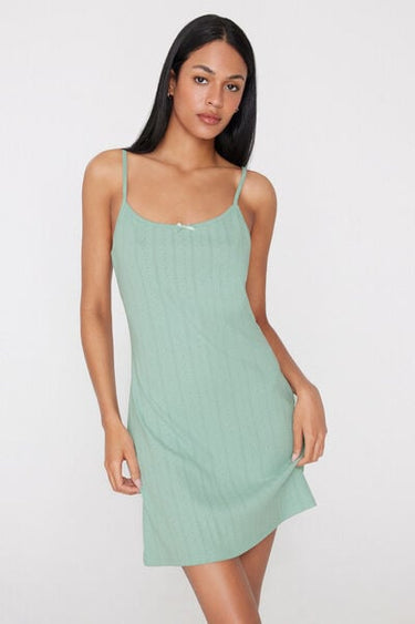 Thin Strap Pointelle Nightgown