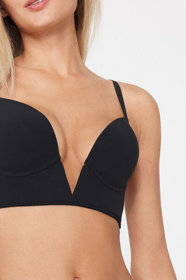 Padded V-Neck Push-Up Bra