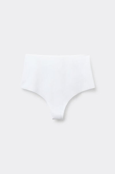 High-Waisted Laser-Cut Brazilian Briefs in Recycled Microfibre