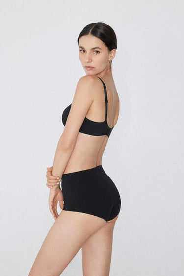 High-Waisted Laser-Cut Recycled Microfibre French Knickers