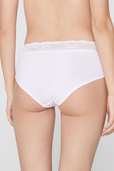 French Knickers in Cotton with Recycled Lace