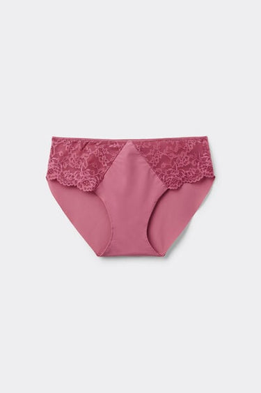 Laser Cut Microfibre and Lace Knickers