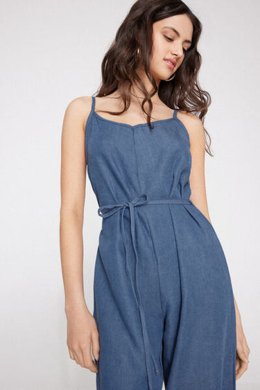 Denim Canvas Long Dungarees