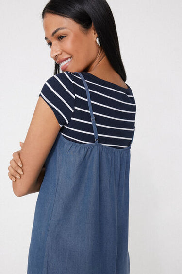 Denim Canvas Short Dungarees