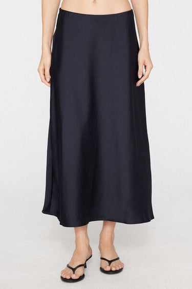 Long Satin Bell Skirt