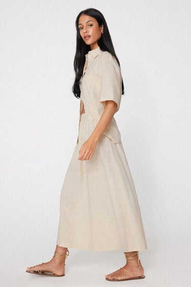 Long Cotton Canvas Skirt