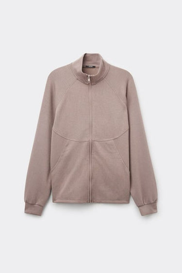 Superior Softness Ribbed Zip-Up Sweatshirt