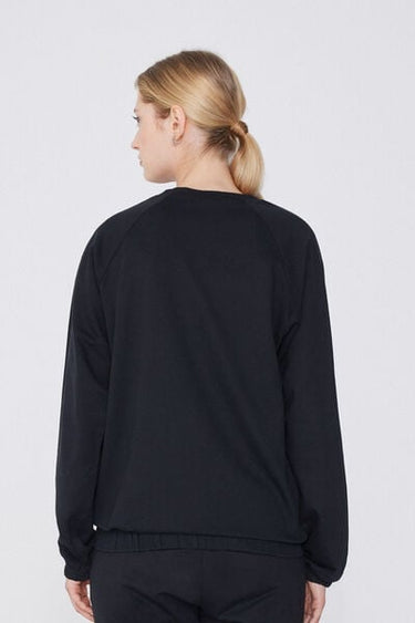 Long-Sleeved Rounded Neck Top with Cuffs