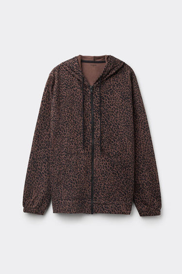 Hooded Sweatshirt with Zip and Drawstring