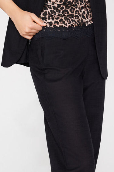 Cotton Canvas Cigarette Trousers