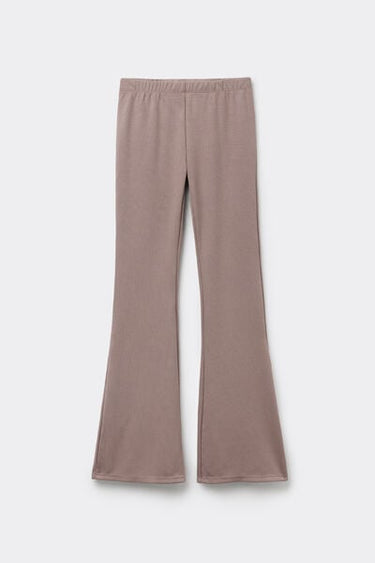 Superior Softness Ribbed Flare Trousers