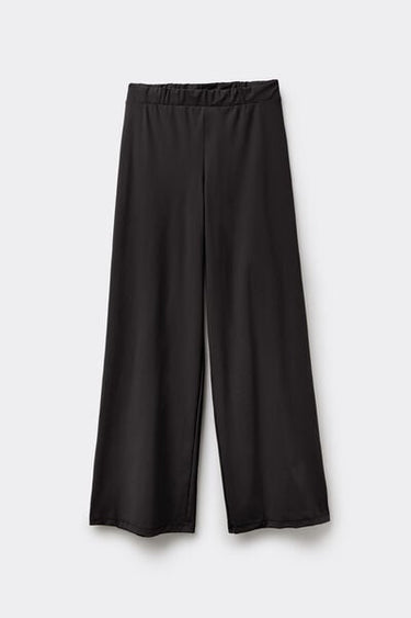 Easy Fit Microfibre Long Palazzo Trousers