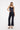 Cropped Flared Trousers in Stretch Canvas