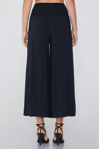 Stitched-Smock Canvas Cropped Trousers