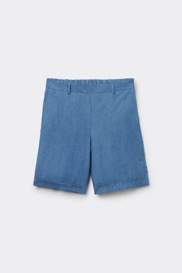 Denim Canvas Bermuda Shorts