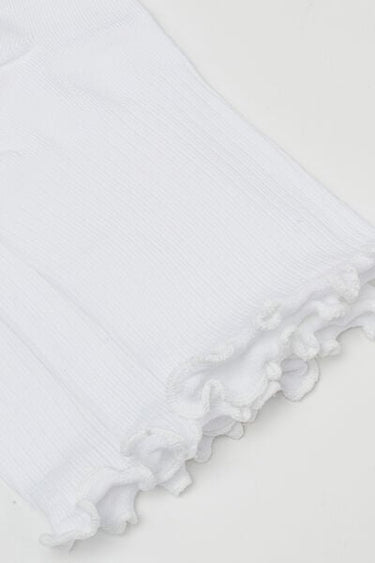 3 Pairs of Women's Short Cotton Socks with Rolled Hems