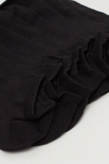 5 Pairs of Unisex Plain Colour Cotton Trainer Socks