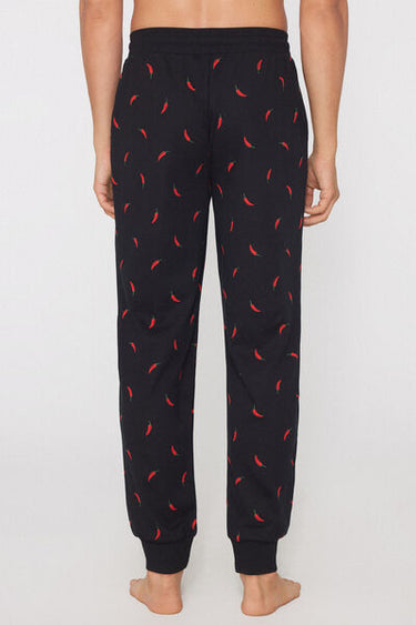 Heavy Printed Cotton Joggers with Pockets
