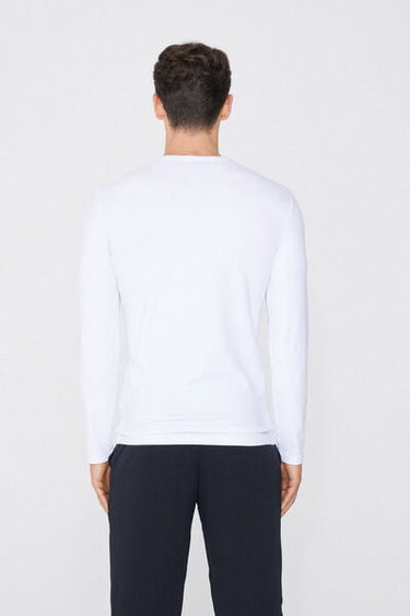 Long-Sleeve Round-Neck Thermal Cotton Top