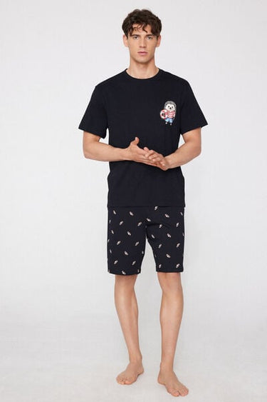 Hedgehog Print Short Cotton Pyjamas