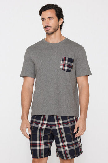 Short Cotton Pyjamas with Canvas Pocket