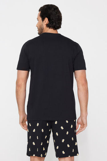 Short Cotton Pyjamas with Beer Print