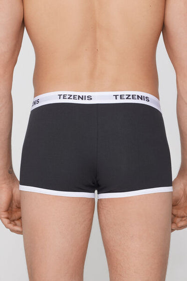 Ribbed Cotton Boxers with Logo Elastic